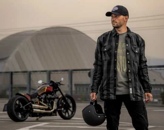 West Coast Choppers Dominator Motorrad Hemd Grau/schwarz CE 3 West Coast Choppers Dominator Motorrad Hemd Grau/schwarz CE – Bild 3