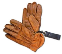13 1/2 Lowlander Handschuhe Cognac