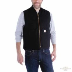 Carhartt Duck Weste Actic Quilt Lined Schwarz -Harley Davidson Store 91 5393v 3