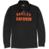 Harley-Davidson Racer Font 1/4-Zip Pullover Schwarz