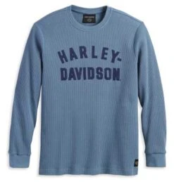 Harley-Davidson Sweatshirt Staple Thermal Blau