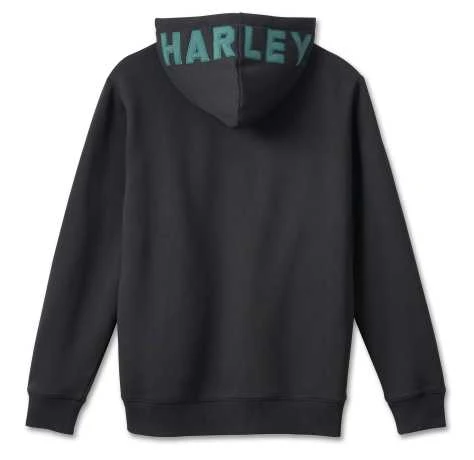 Harley-Davidson Zip Hoodie Bar & Shield Revolution Schwarz 2 Harley-Davidson Zip Hoodie Bar & Shield Revolution Schwarz – Bild 2
