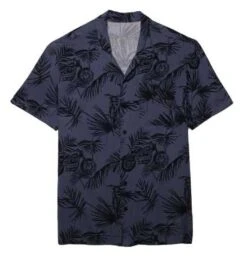 Harley Davidson Kurzarmhemd Celebration Allover Blau