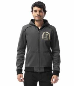 Harley-Davidson Motorrad Zip-Hoodie Arterial Abrasion-Resistant Grau -Harley Davidson Store 98123 20em 42