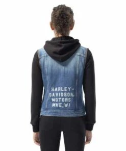 Harley-Davidson Damen Jeansjacke Zip-Off -Harley Davidson Store 98402 20vw 61