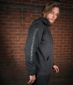 Harley-Davidson Skull Zip Hoodie, Grau -Harley Davidson Store 99107 18vm 6