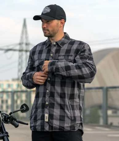 West Coast Choppers Dominator Motorrad Hemd Grau/schwarz CE 6 West Coast Choppers Dominator Motorrad Hemd Grau/schwarz CE – Bild 6